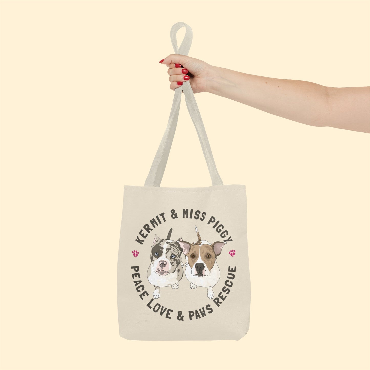 Peace Love & Paws | FUNDRAISER | Tote Bag - Detezi Designs-19826033663042363277