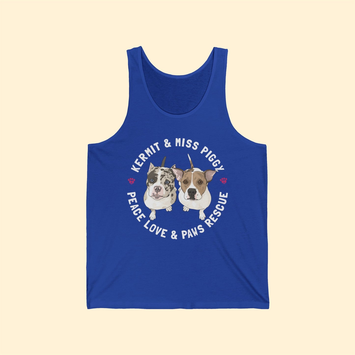 Peace Love & Paws | FUNDRAISER | Unisex Jersey Tank - Detezi Designs-48749493692827419094