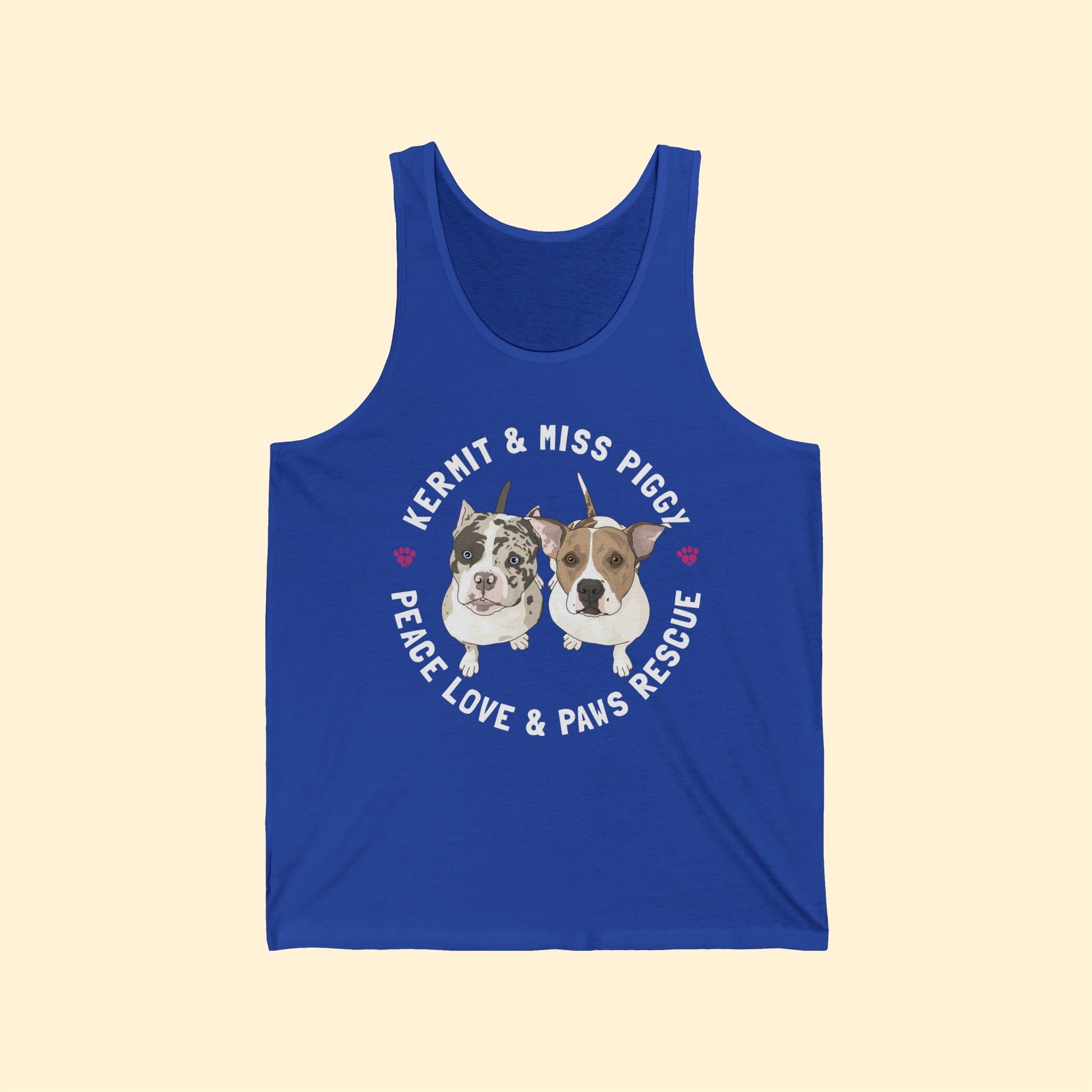 Peace Love & Paws | FUNDRAISER | Unisex Jersey Tank - Detezi Designs-48749493692827419094