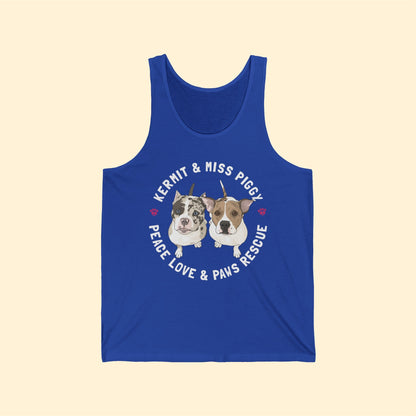 Peace Love & Paws | FUNDRAISER | Unisex Jersey Tank - Detezi Designs-48749493692827419094