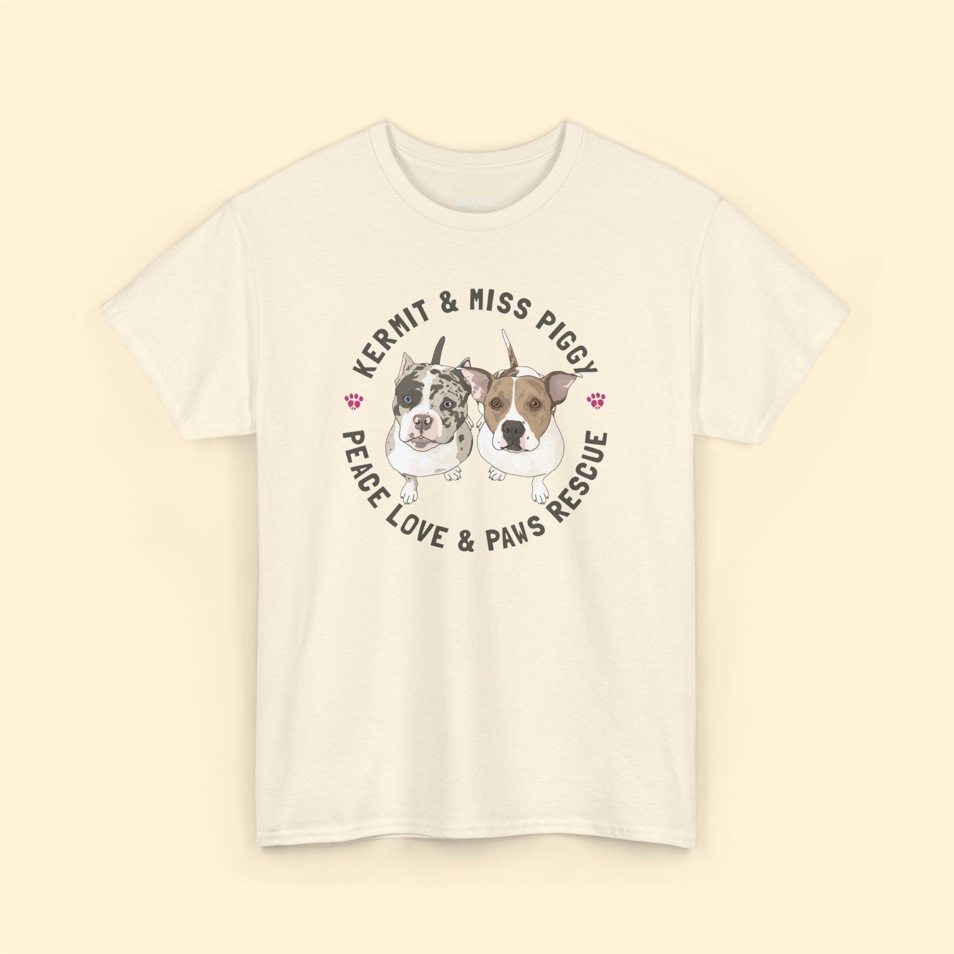 Peace Love & Paws | FUNDRAISER | Unisex T-shirt - Detezi Designs-14287141688998922527