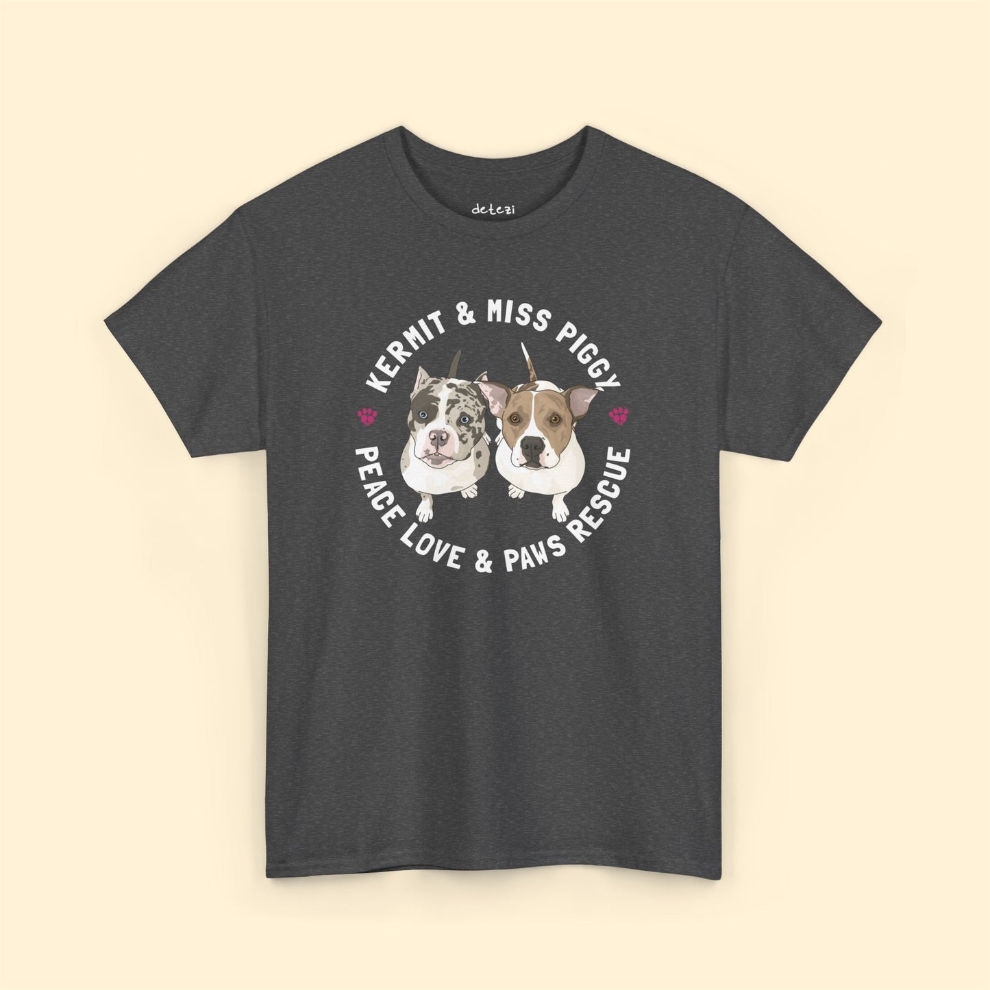 Peace Love & Paws | FUNDRAISER | Unisex T-shirt - Detezi Designs-21465461079593505080