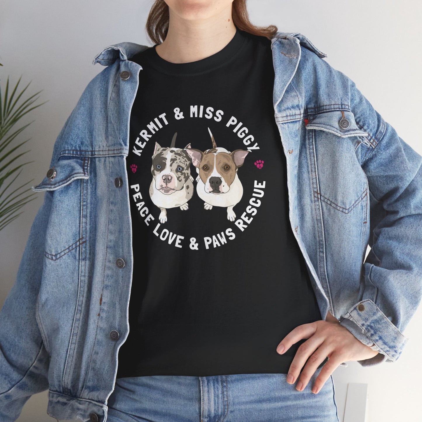 Peace Love & Paws | FUNDRAISER | Unisex T-shirt - Detezi Designs-25708997808185619205