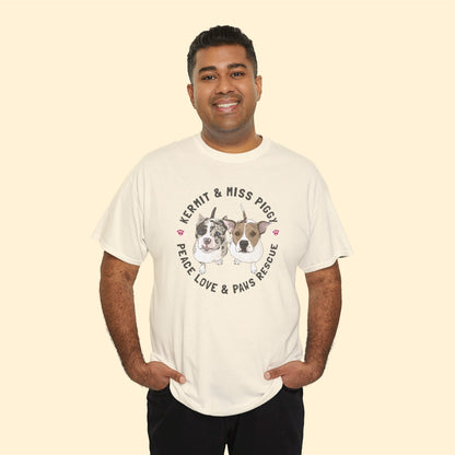 Peace Love & Paws | FUNDRAISER | Unisex T-shirt - Detezi Designs-30262750422685345440