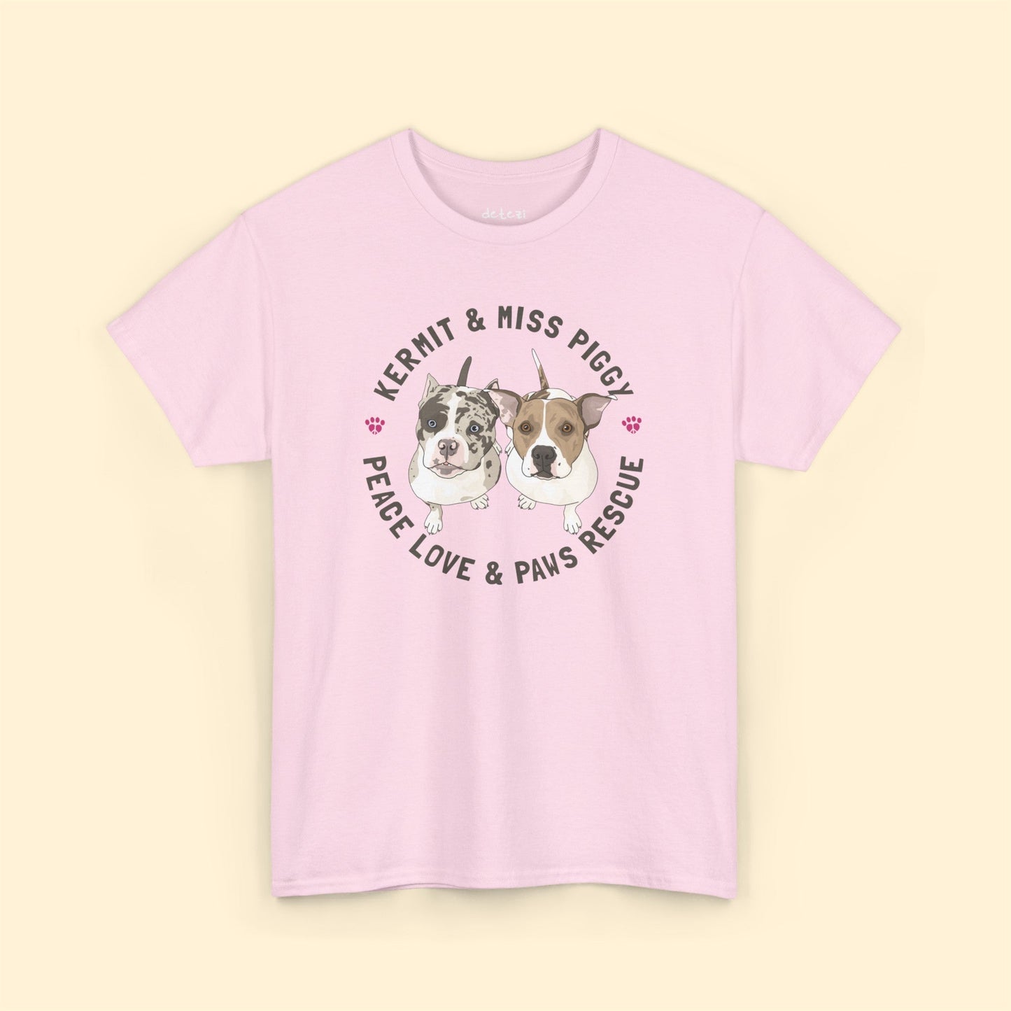 Peace Love & Paws | FUNDRAISER | Unisex T-shirt - Detezi Designs-31515173022688989582