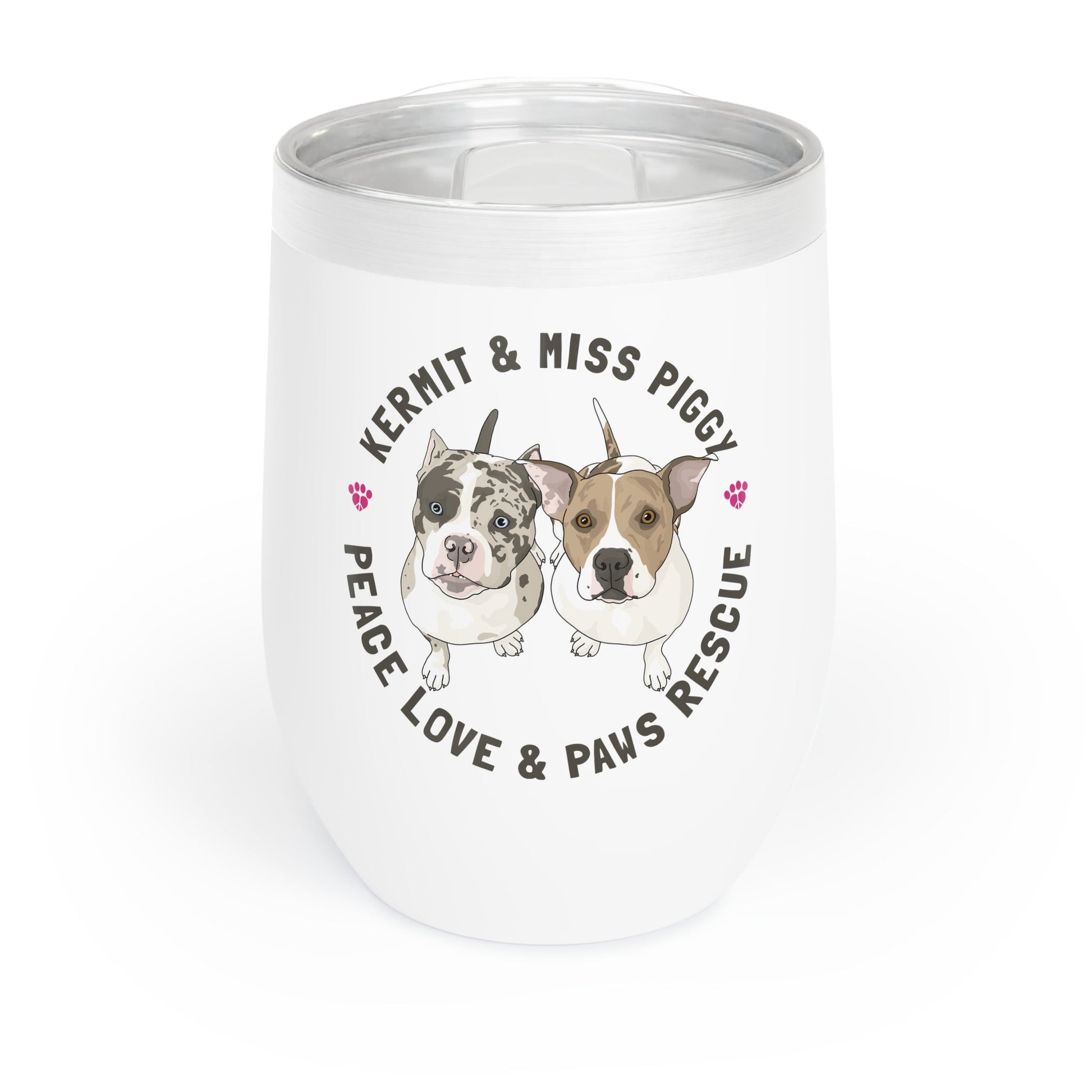 Peace Love & Paws | FUNDRAISER | Wine Tumbler - Detezi Designs-98640604959581994392