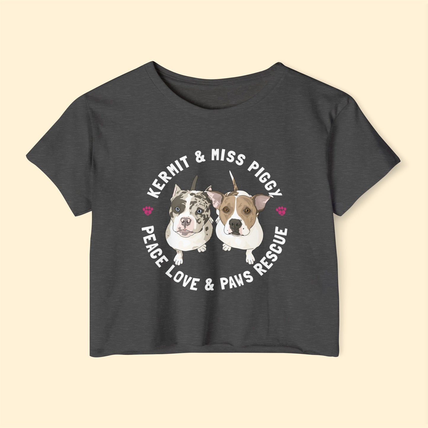 Peace Love & Paws | FUNDRAISER | Women's Festival Crop Top - Detezi Designs-18950834505303048840