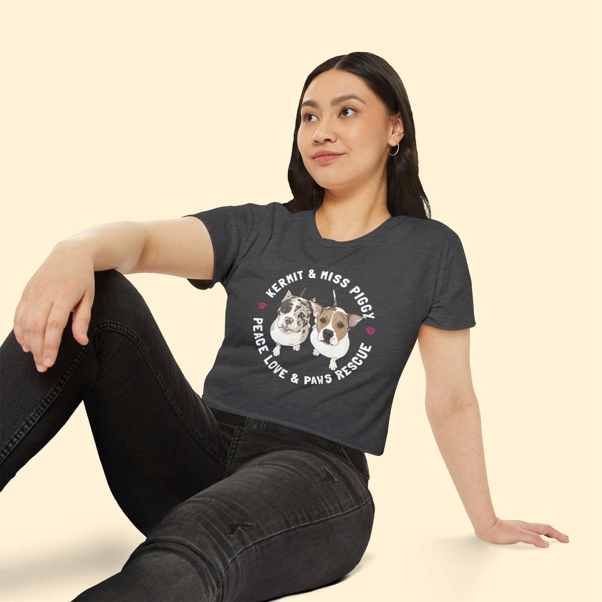 Peace Love & Paws | FUNDRAISER | Women's Festival Crop Top - Detezi Designs-19033930731778491231