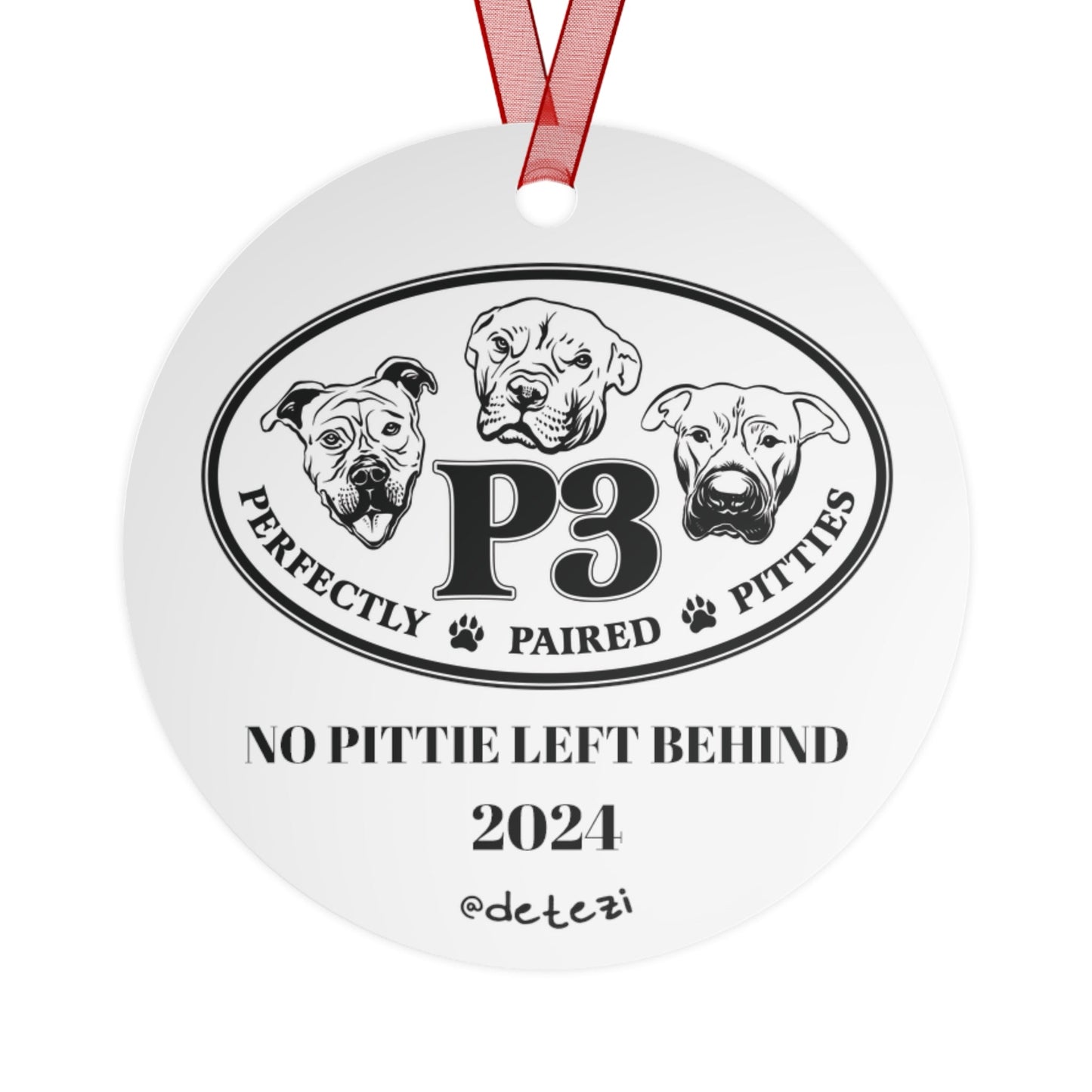 Perfectly Paired Pitties | FUNDRAISER | 2024 Holiday Ornament - Detezi Designs - 21224887531163914313