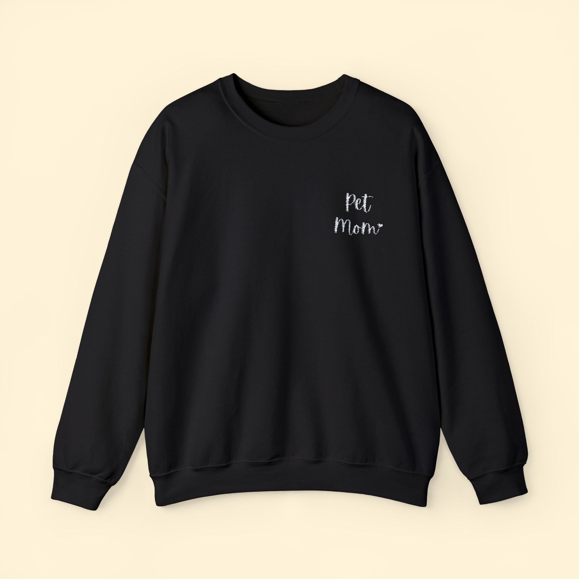 Pet Mom | Embroidered | Unisex Crewneck Sweatshirt - Detezi Designs - 33751397010368599391