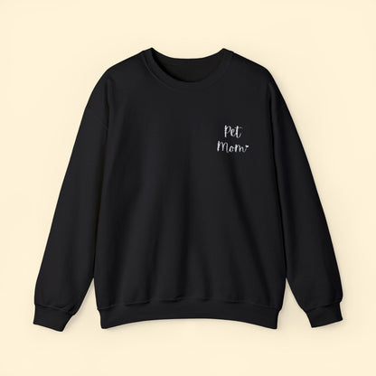 Pet Mom | Embroidered | Unisex Crewneck Sweatshirt - Detezi Designs - 33751397010368599391