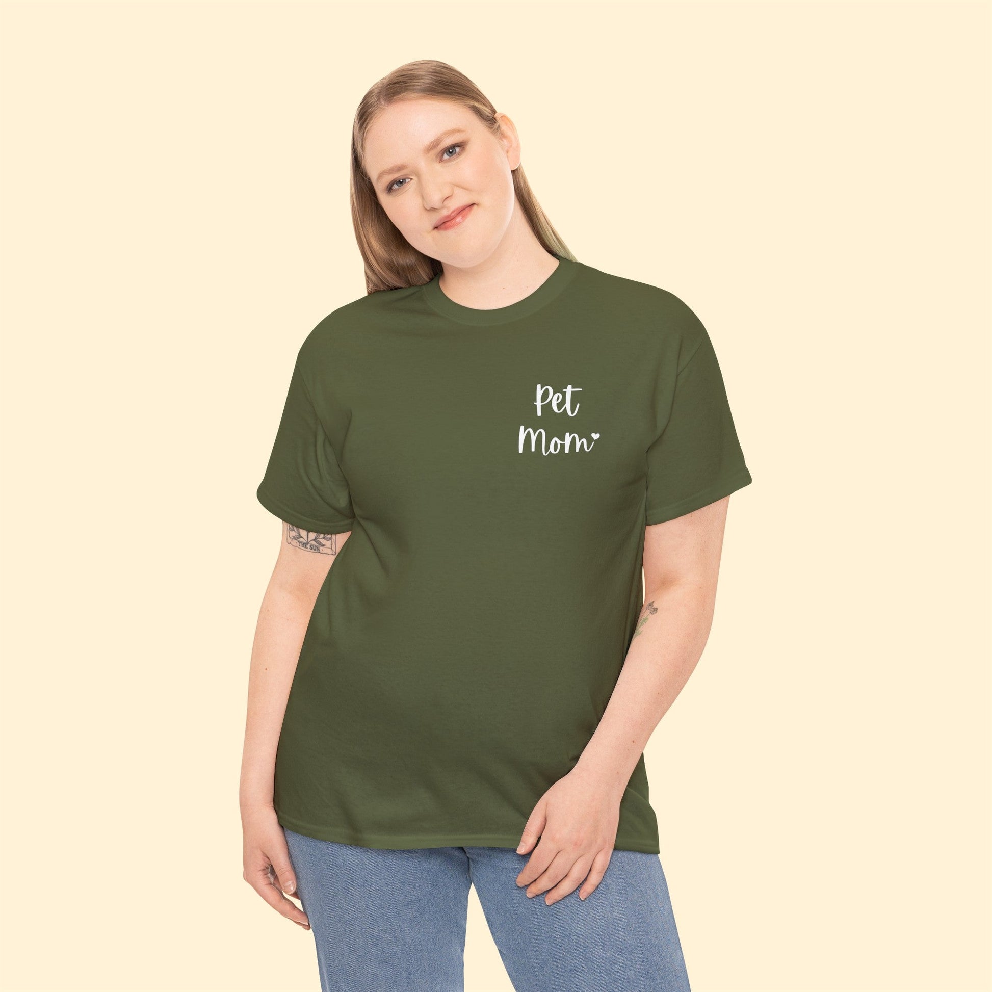 Pet Mom | Pocket Print | Unisex T-shirt - Detezi Designs-31739922806629046976