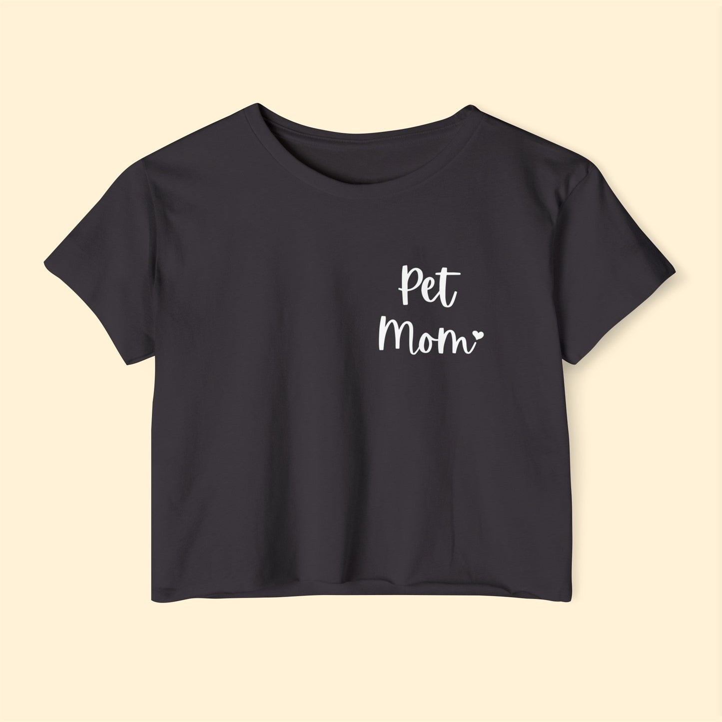 Pet Mom | Pocket Print | Women's Festival Crop Top - Detezi Designs-28357329474150365205