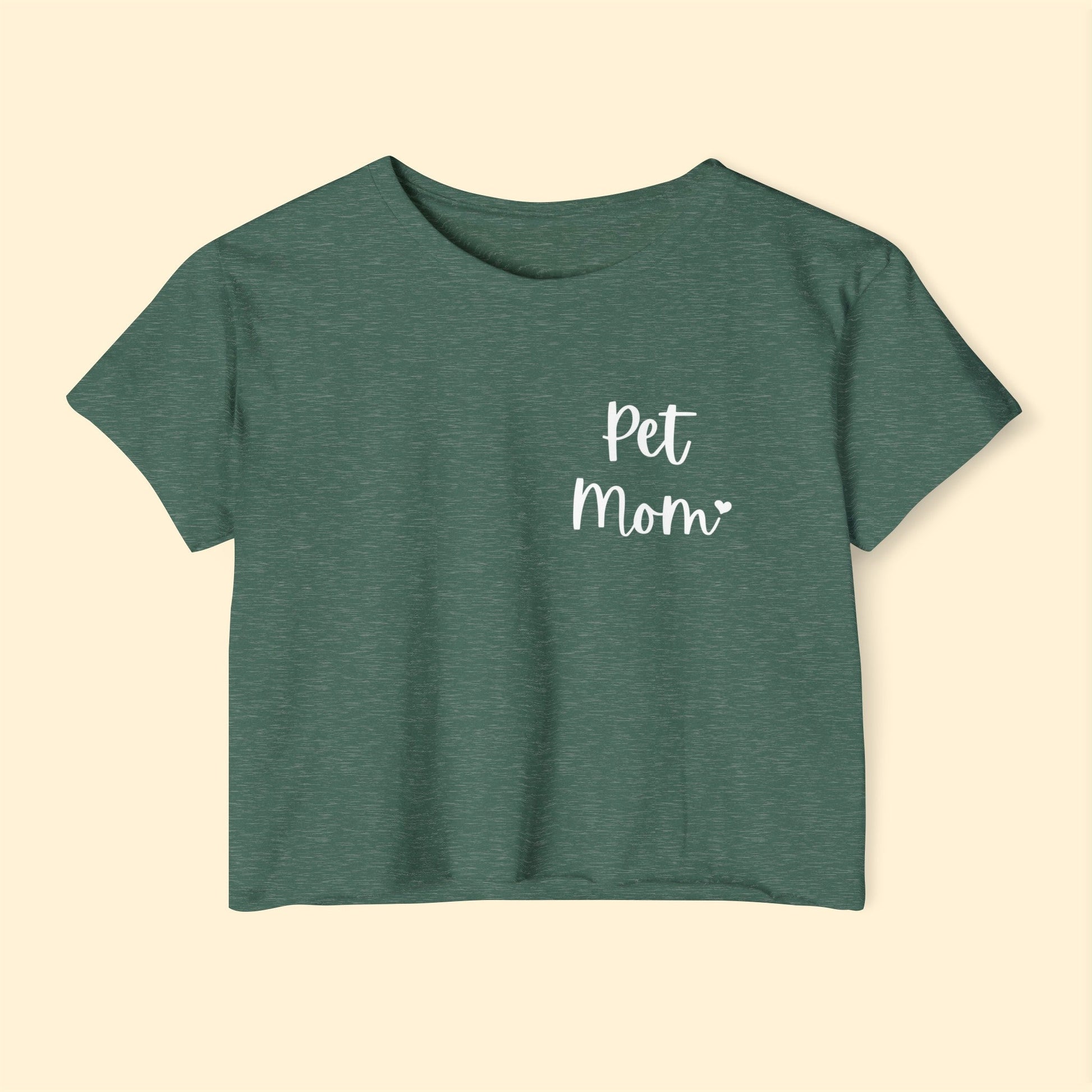 Pet Mom | Pocket Print | Women's Festival Crop Top - Detezi Designs-33854866319775215400