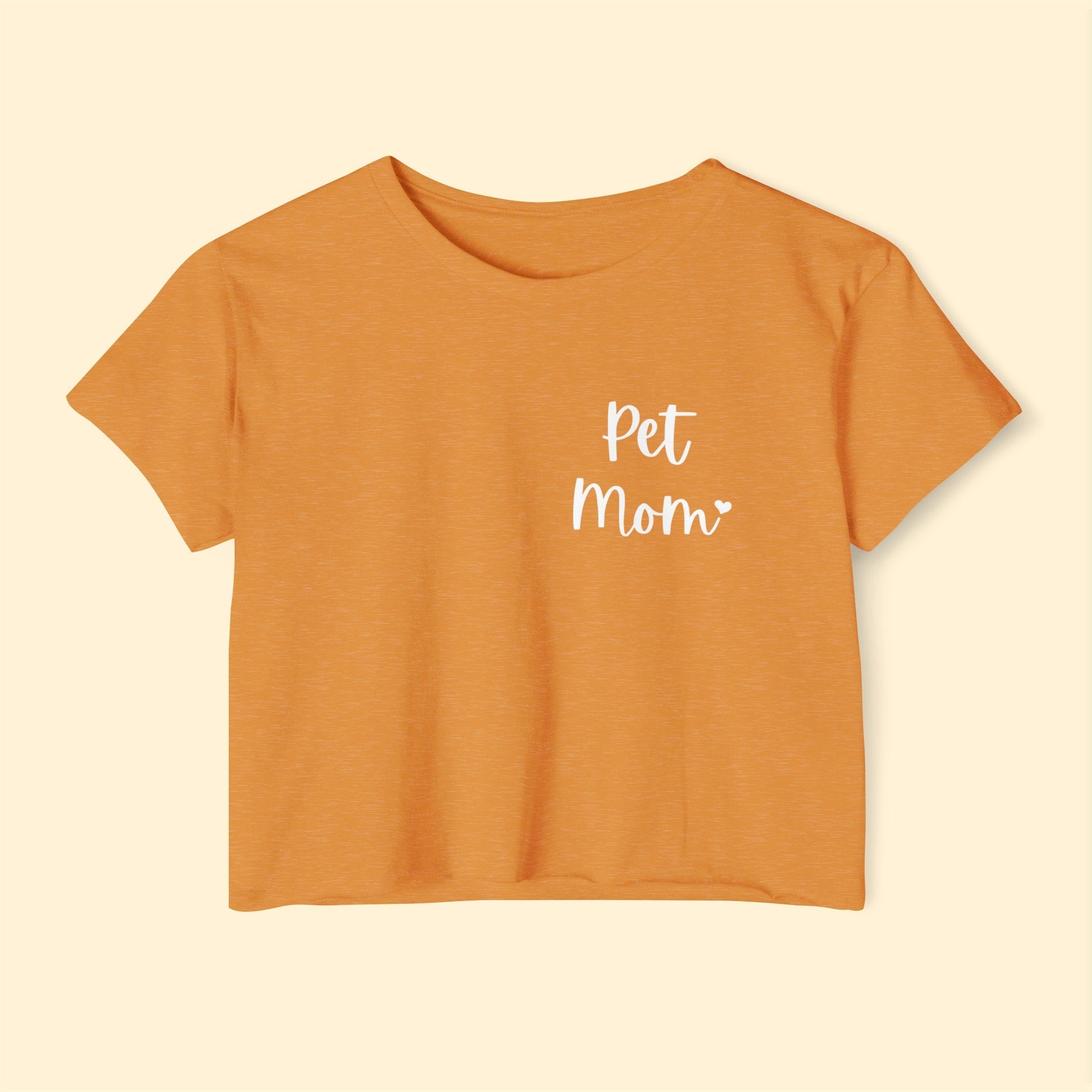 Pet Mom | Pocket Print | Women's Festival Crop Top - Detezi Designs-37144952463507600636