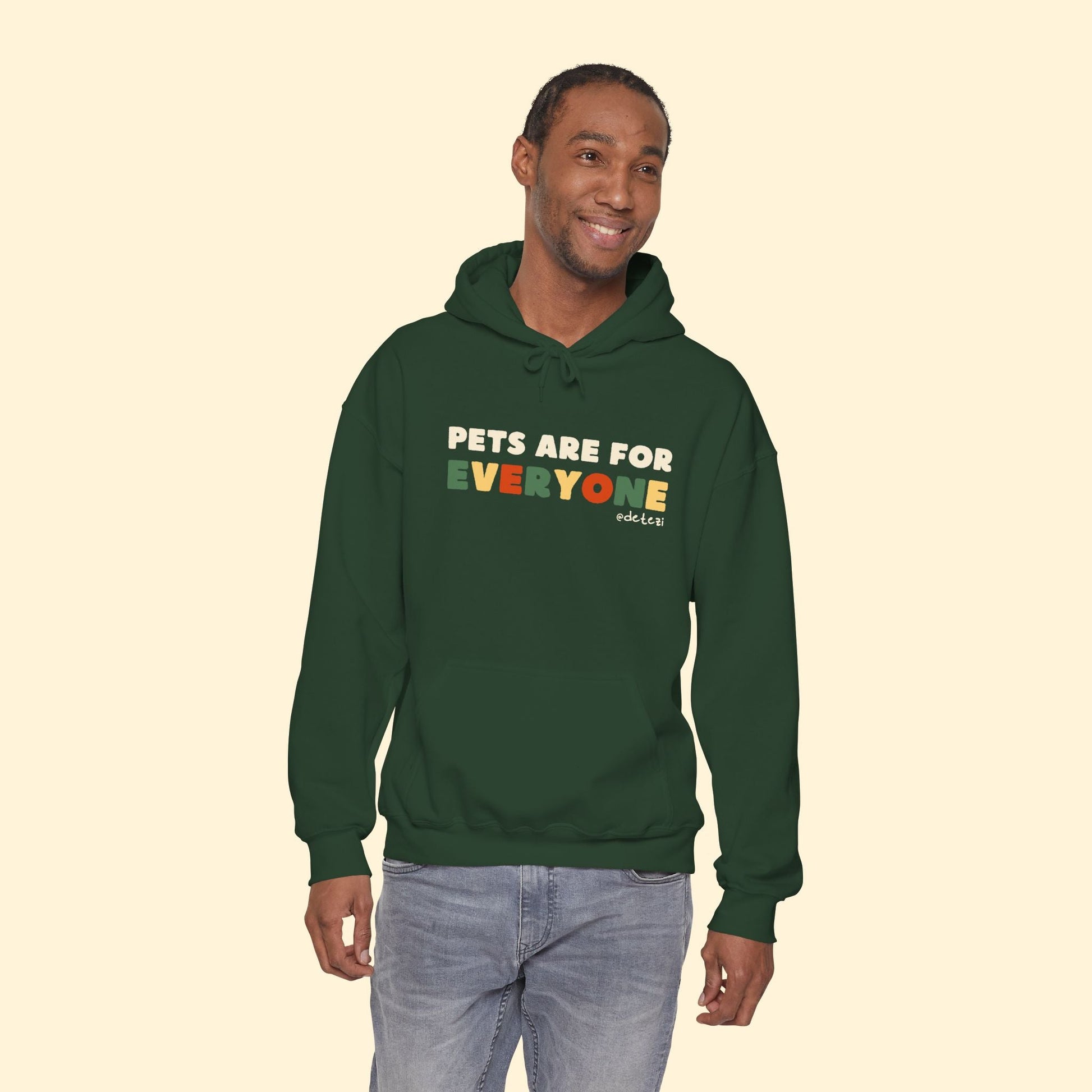 Pets Are For Everyone | Hooded Sweatshirt - Detezi Designs - 57120243084567373603