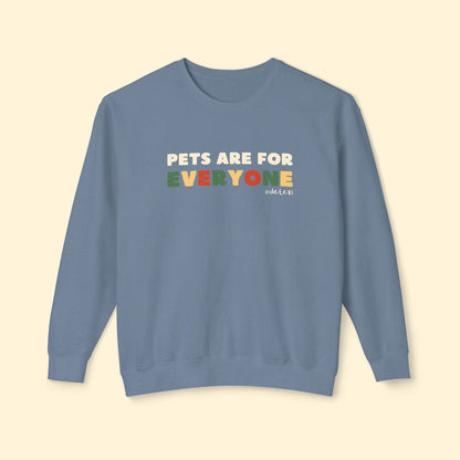 Pets Are For Everyone | Lightweight Comfort Colors Crewneck Sweatshirt - Detezi Designs - 20513369748342777084