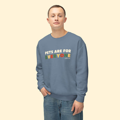 Pets Are For Everyone | Lightweight Comfort Colors Crewneck Sweatshirt - Detezi Designs - 20827810758990529628