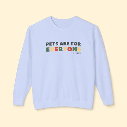 Pets Are For Everyone | Lightweight Comfort Colors Crewneck Sweatshirt - Detezi Designs - 20827810758990529628