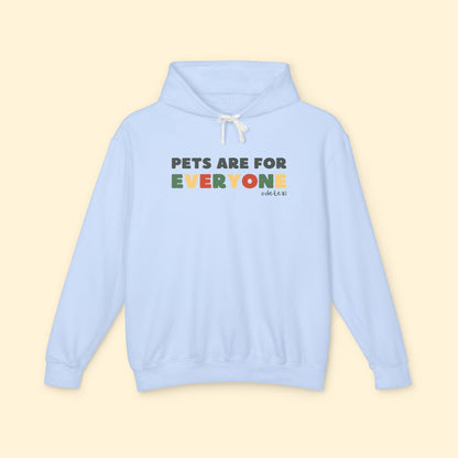 Pets Are For Everyone | Lightweight Comfort Colors Hooded Sweatshirt - Detezi Designs - 33495610700628376319