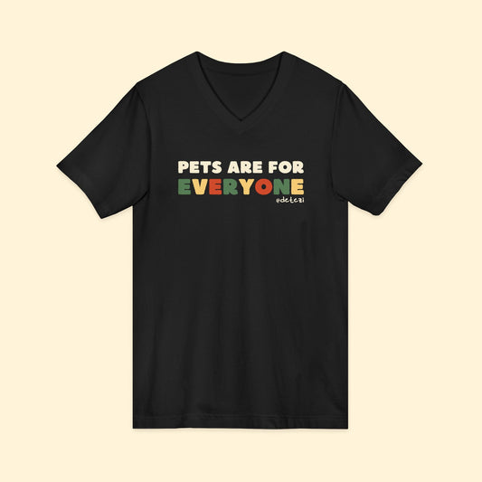 Pets Are For Everyone | Unisex V - Neck Tee - Detezi Designs - 25960759011869959263