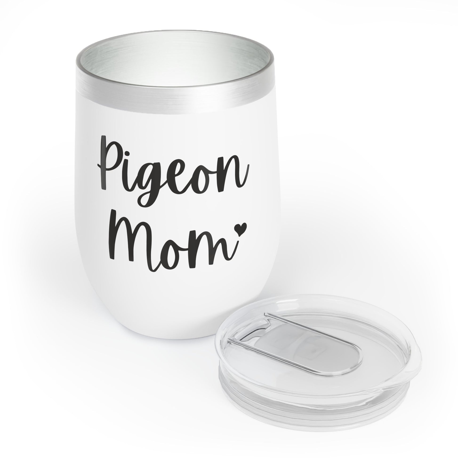 Pigeon Mom | Wine Tumbler - Detezi Designs-11010383311427562158