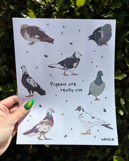 Pigeons Are Really Coo | Giclée Fine Art Print - Detezi Designs - 