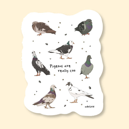 Pigeons are Really Coo | Vinyl Sticker