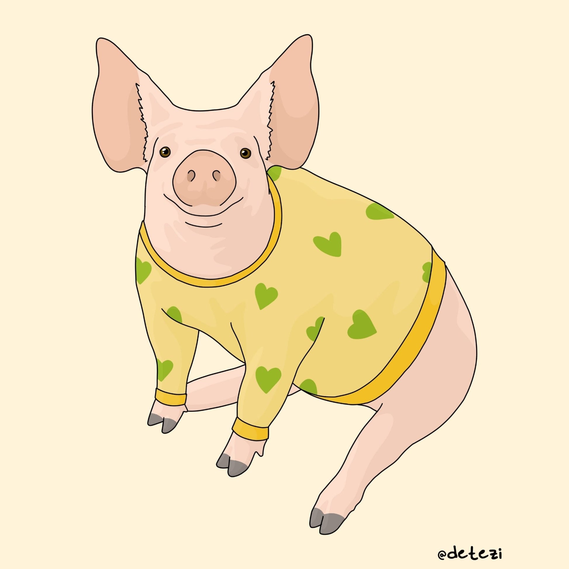 Piggy | Giclee Fine Art Print - Detezi Designs - 