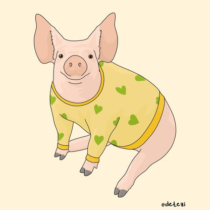 Piggy | Giclee Fine Art Print - Detezi Designs - 