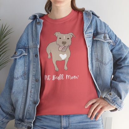 Pit Bull Mom | Unisex T-shirt - Detezi Designs-95517321640133586977