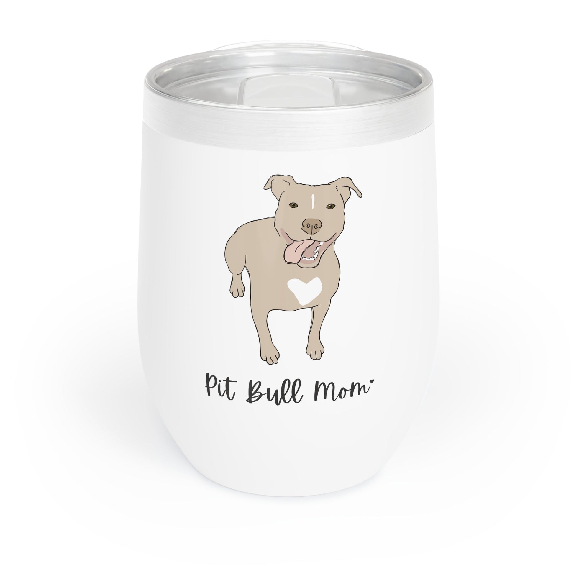 Pit Bull Mom | Wine Tumbler - Detezi Designs-25832752889723875281