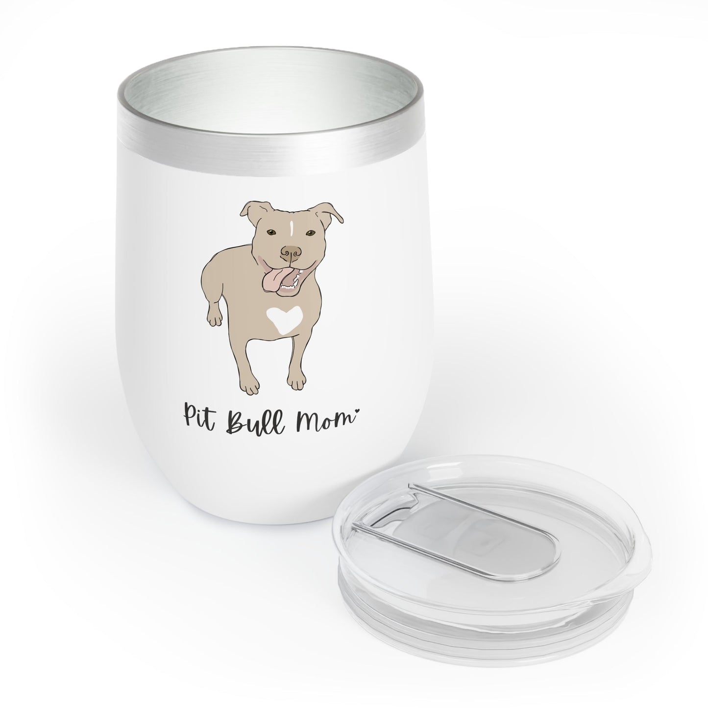 Pit Bull Mom | Wine Tumbler - Detezi Designs-25832752889723875281