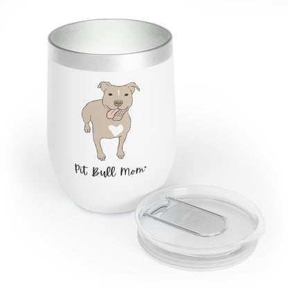 Pit Bull Mom | Wine Tumbler - Detezi Designs-25832752889723875281