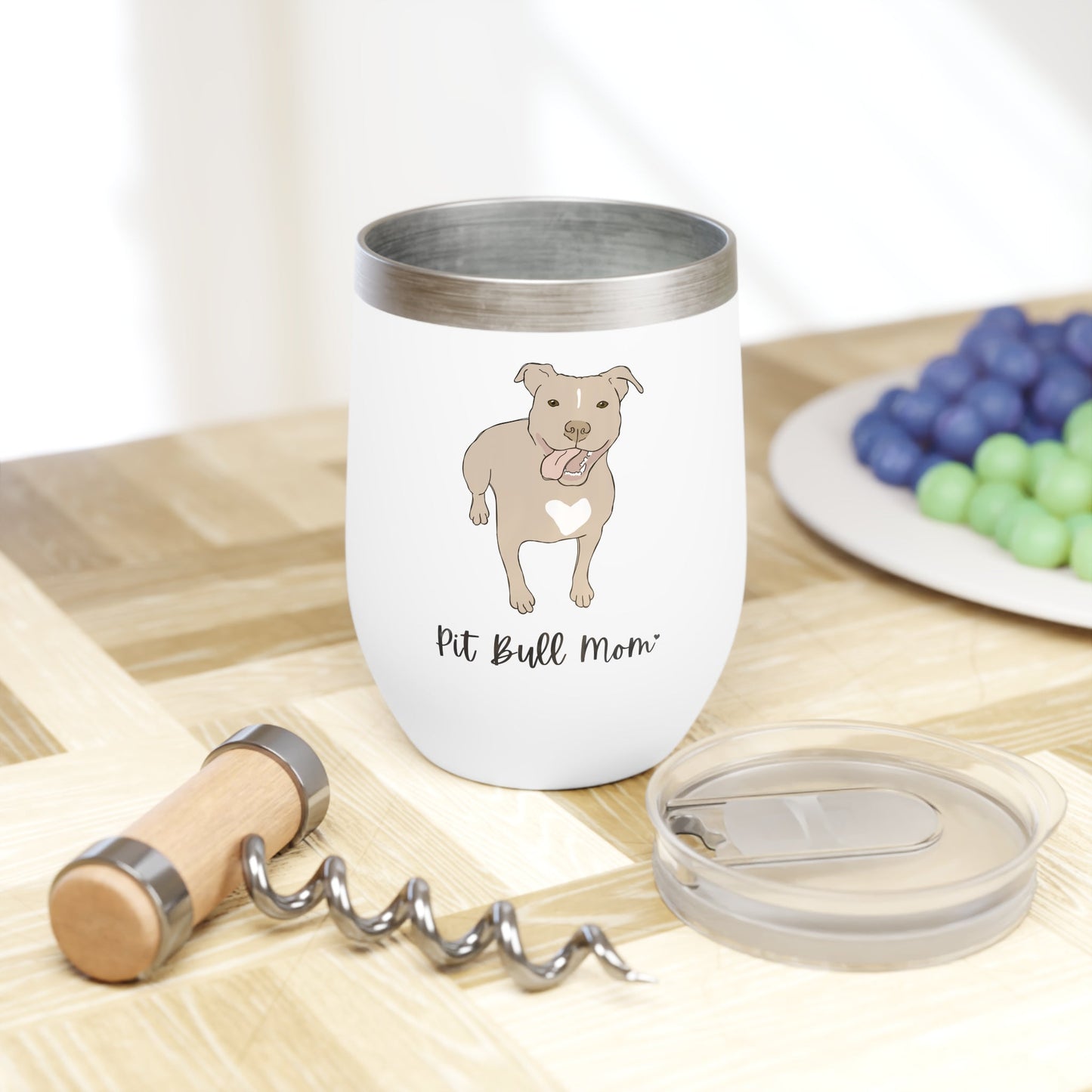 Pit Bull Mom | Wine Tumbler - Detezi Designs-25832752889723875281