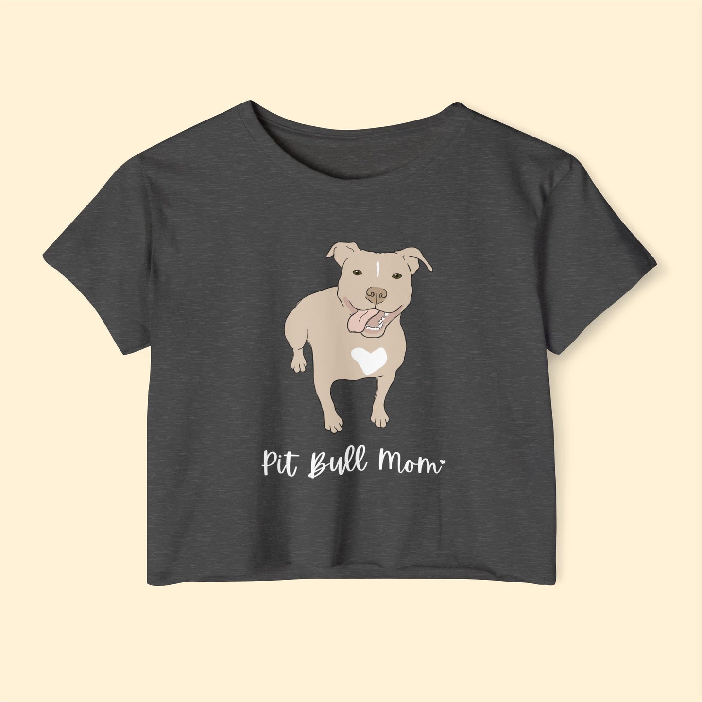 Pit Bull Mom | Women's Festival Crop Top - Detezi Designs-27103911852505699043