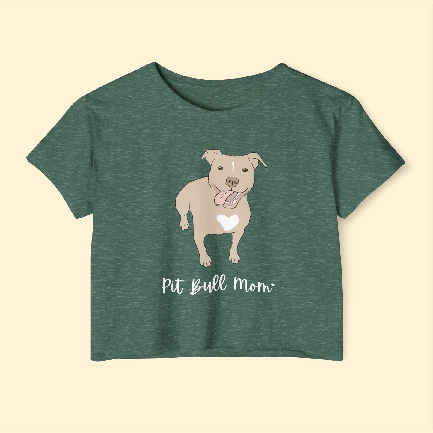 Pit Bull Mom | Women's Festival Crop Top - Detezi Designs-29430530341938591151