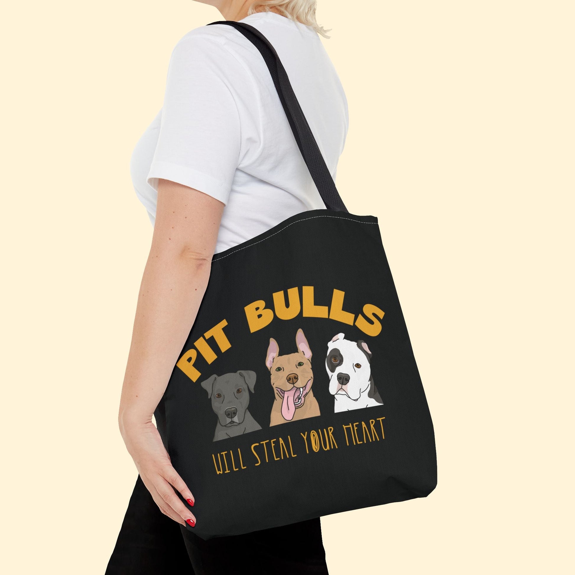 Pit Bulls Will Steal Your Heart | Tote Bag - Detezi Designs - 19705653943525333472