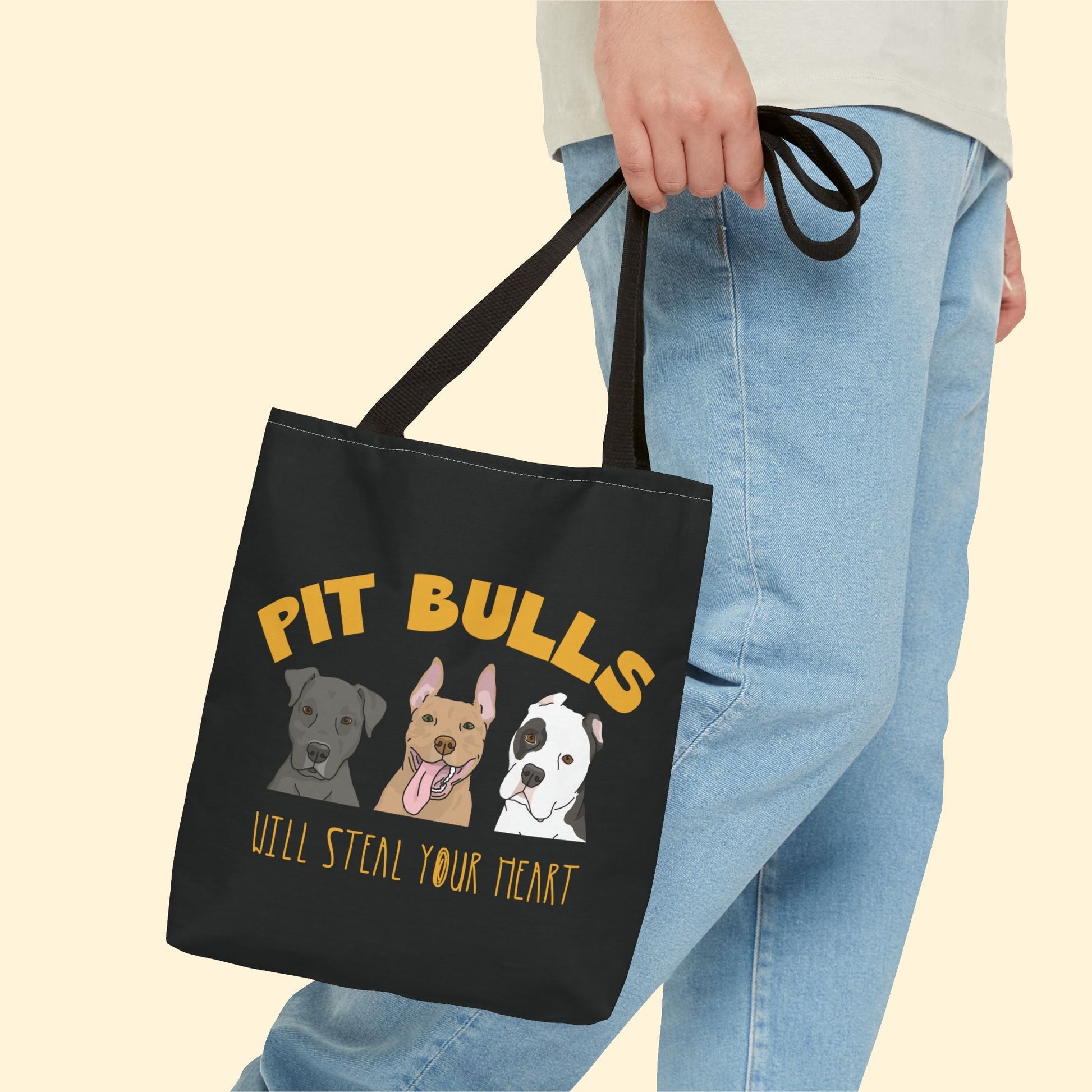 Pit Bulls Will Steal Your Heart | Tote Bag - Detezi Designs - 19705653943525333472