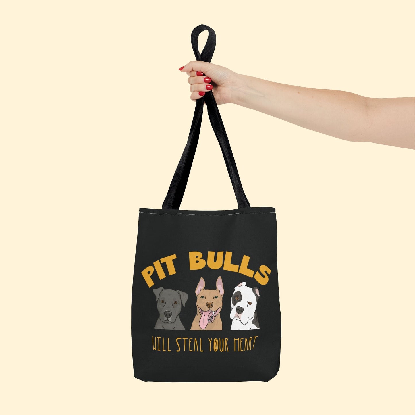 Pit Bulls Will Steal Your Heart | Tote Bag - Detezi Designs - 19705653943525333472