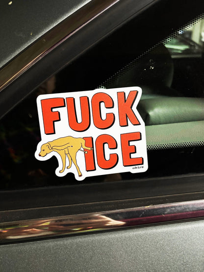 PRE - ORDER | Fuck ICE | 4" Vinyl Sticker - Detezi Designs - 