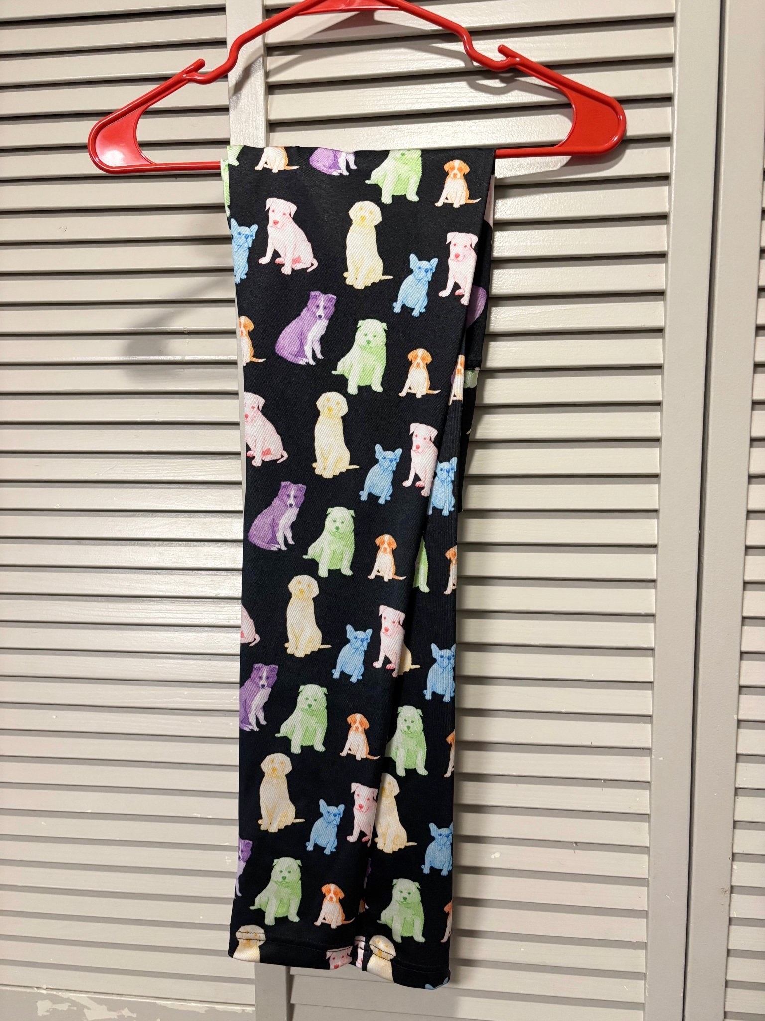 Printed Leggings | Rainbow Puppies | Small - Detezi Designs-