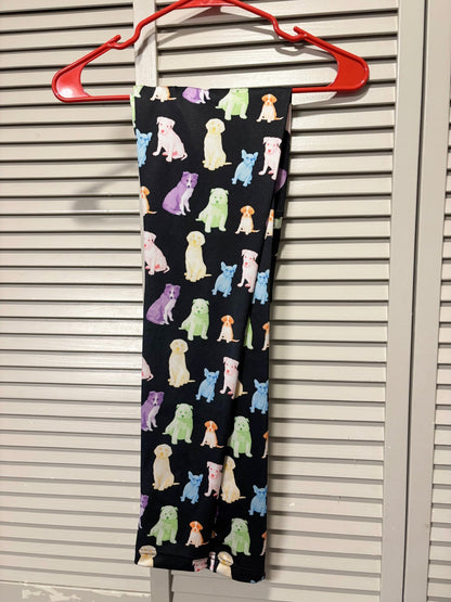 Printed Leggings | Rainbow Puppies | Small - Detezi Designs-