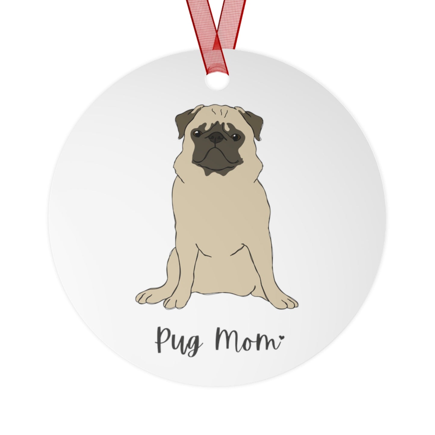 Pug Mom | Holiday Ornament - Detezi Designs - 73154244822482579515