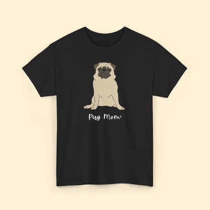 Pug Mom | Unisex T-shirt - Detezi Designs-18126368531582850238