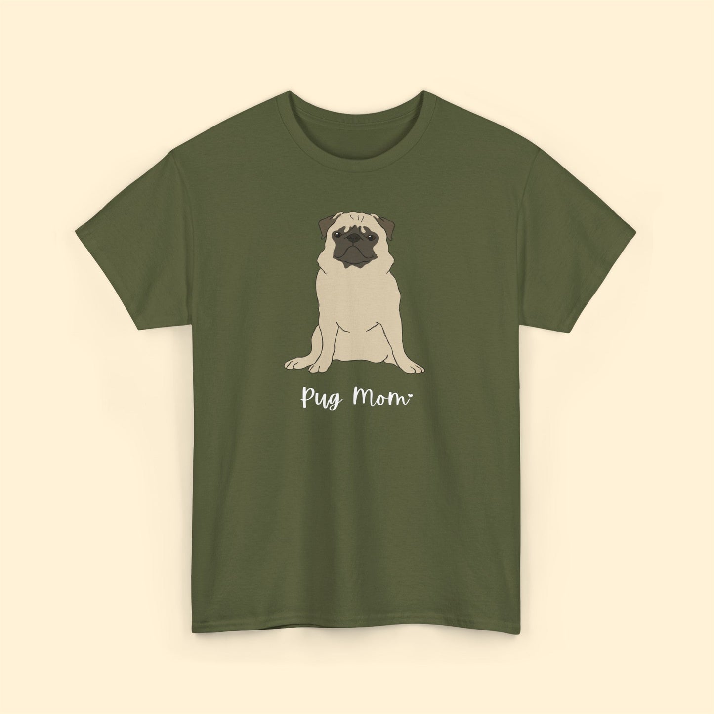 Pug Mom | Unisex T-shirt - Detezi Designs-27019804002436810914