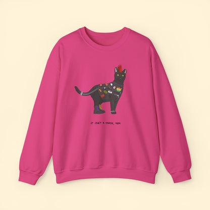 Punk Cat | Crewneck Sweatshirt - Detezi Designs - 27285556982872994865