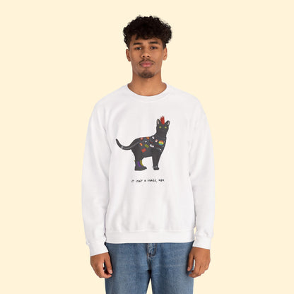 Punk Cat | Crewneck Sweatshirt - Detezi Designs - 27285556982872994865