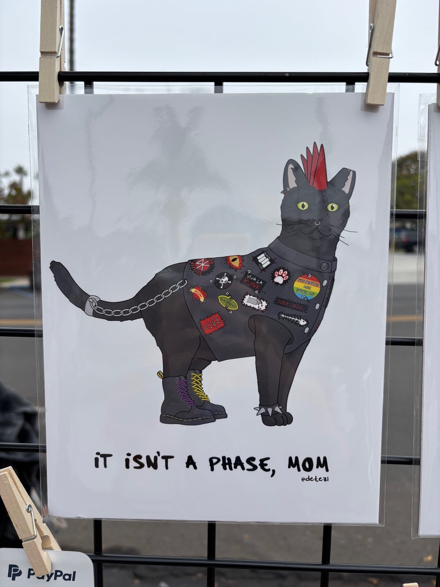 Punk Cat | Giclee Fine Art Print - Detezi Designs - 