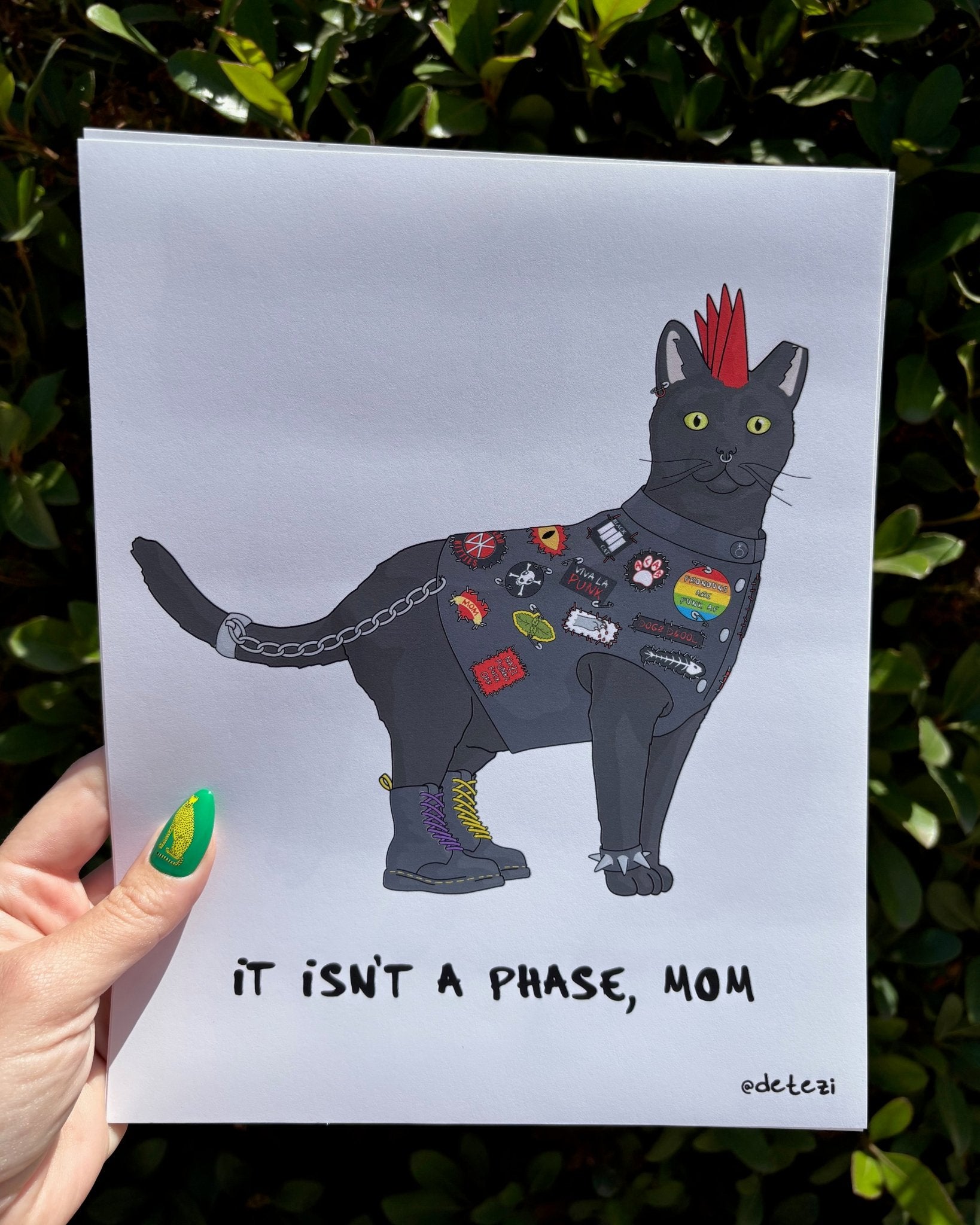 Punk Cat | Giclée Fine Art Print - Detezi Designs - 